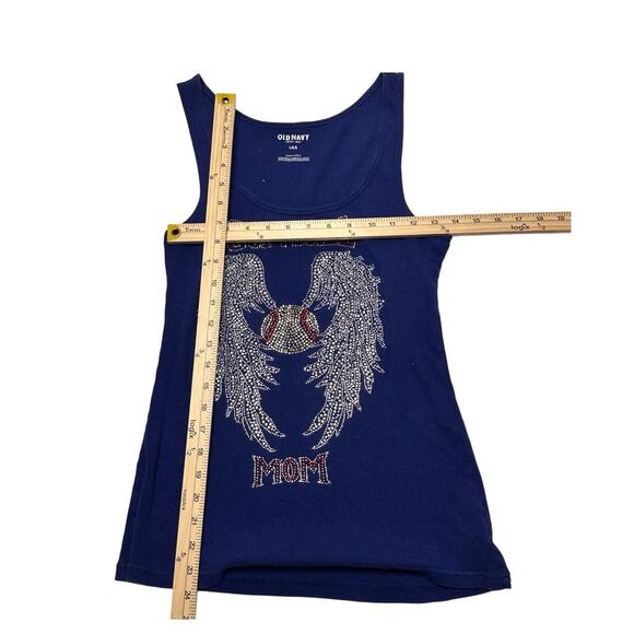 Softball Mom Size Large Mcbling Angel Wing Bedazzled Y2K Vintage 2000s Stretchy - Picture 3 of 3